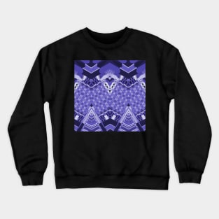 Ultra Violet Detailed Chevron Pattern Crewneck Sweatshirt